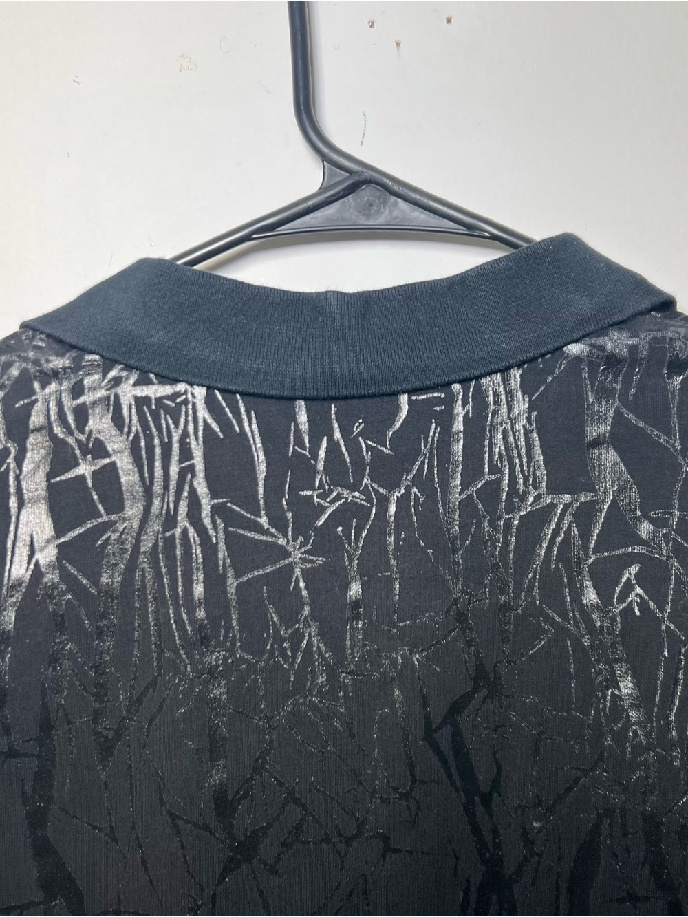John Lawrence Sullivan Black Abstract Polo Print Shirt Size 38 Japanese Designer - Picture 14 of 15